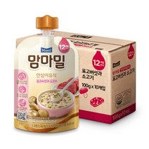 [매일유업] 맘마밀 안심이유식 12개월 100g 10팩 3종 중 택1, 표고버섯과 소고기 10팩