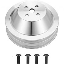 WeiSen 2 Groove 2V Water Pump Pulley VBelt Compatible with 1969UP Small Block Ford 302 351w 351C 351, 2 Groove Water Pump Pulley