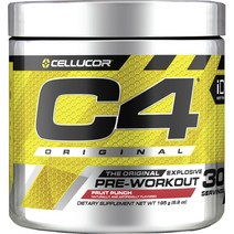셀루코어 C4 오리지널 프리-워크아웃 프루트 펀치 맛, 195g, 1개