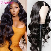 통가발 여자 인조 미용 항암 가발 v part wig human hair no Leave out 32 in body 웨이브 human hair wig for women v u, 28인치, 180, v 부분 가발