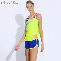 마라톤 런닝 조깅 복 족구 탁구 배드민턴 기능성 유니폼 세트 남자 여자 달리기 사용자 정의 이름 슈트 조끼 반바지 체육관 경주 키트 육상 의류, 여성 녹색, m