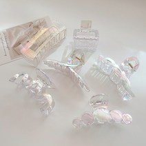 바네코쥬얼리 [6종세트] 오로라 투명 집게핀 세트