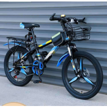 중학생자전거 20인치 어린이 청소년 경량 초등 22인치, 18인치7단블랙 블루 스포크 휠