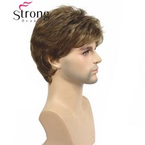 군인가발 20대남자가발 투블럭가발 남자패션가발 남성통가발Strongbeauty 짧은 은색 회색 가발 망 짧은 합성 머리 가발 색상, 12시 124분