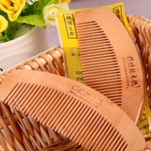 감성 반달 나무 빗 헤어브러시 복숭아나무 원목 9cm, 1개