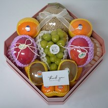 퐈퐈네 과일선물세트 과일바구니 정말맛있는 프리미엄 당일발송/예단/이바지/출산/병문안/선물, 대, 그린, 아이보리