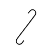 롱다리 S고리 300mm 다용도 에스 파이프 진열 걸이, 롱다리 S고리 300mm - 블랙