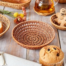 모던하우스분당점핸드메이드 라탄 넝쿨 바구니(다크브라운)_18cm WO0422014, 다크브라운