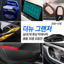더뉴그랜저 튜닝 편의 용품 모음 도어커버 범퍼가드 실내 랩핑 PPF 도장 보호필름 주유구커버 차량 악세사리, 07_내비게이션 패널-유광블랙카본