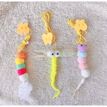 오하라 고양이 낚시대 장난감, 3색상혼합