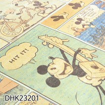 (오후 3시이전 주문건 당일출고) 현대 캐릭터 점착 데코시트지 미키마우스 시트지, 카툰미키(DHK-23201), (폭)50cm×(길이)100cm