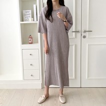 여름 루즈핏 플리츠 롱원피스