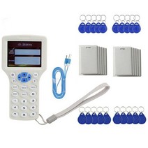 10 주파수 NFC 스마트 카드 리더기 RFID 복사기 복사기 125kHz 13.56MHz FOB 복사 암호화 된 키 카드 UID USB, 하나, 하얀
