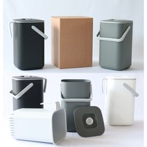 니본 음식물 쓰레기통5 리터 분리형 손잡이 물통 주방 휴지통 씽크 대휴 싱크대, 니본 음식물쓰레기통5리터-블랙