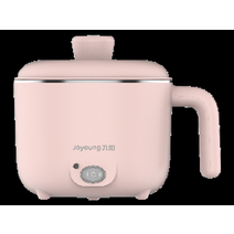 1구 인덕션 전기 전골 학생 냄비 다기능 가정용 프라이팬 캠핑용 원형, GD76A무증기+핑크스테인레스스틸냄비