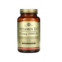 Solgar 솔가 비타민D3 콜레칼시페롤 125mcg 5000IU 베지캡슐 120정, 1개, 240정