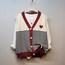 라임브릿지 빌리 하트 니트 조끼