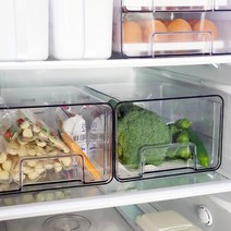 투명 서랍 1단 냉장고 정리 수납 용기 슬라이딩 정리함 보관함