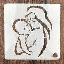 이젤 거치대 화판 15cm 어머니의 날 드로잉 스텐실 DIY 레이어링 벽화 스크랩북 색소 엠보싱 앨범 장식 템, 4