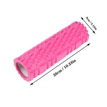 필리테스 폼 롤러 요가 기둥 축 마사지 등 근육 그리드 백 트레이닝 세트 배송, 5.Pink 95cm