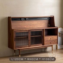 원목그릇장 북유럽 찬장 다기능, 뉴질랜드소나무120cm