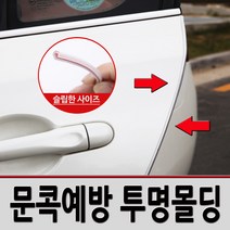 슬림 도어가드 주차장 문콕방지 XM3 티볼리 올뉴말리부 그랜저HG 올뉴쏘렌토 싼타페DM QM6, 1개, 샤크 도어몰딩 10m-투명