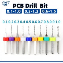 마그네틱드릴 마그드릴 카바이드 마이크로 드릴 비트 미니 CNC 드릴링 세트 인쇄 회로 기판 보드 PCB, 10pcs 1.2