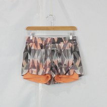 SALEWA 패턴 이중 트레이닝반바지 오렌지 (여성 70)