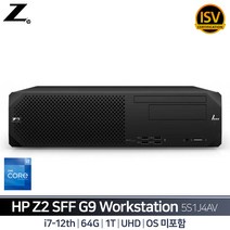 HP Z2 SFF G9 슬림 워크스테이션 5S1J4AV i7 UHD[i7-12700/16GB/1TB/프리도스] 5년 보증 (RAM 64GB 구성)