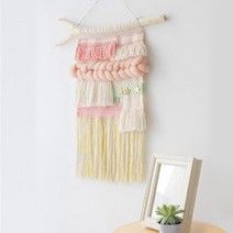 핸드위빙 위빙틀 월행잉 태피스트리 재료 핑크 별자리 DIY 키트