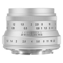7 artisans 35mm F1.2 II APS-C 마이크로 4/3 용 대형 조리개 프라임 렌즈 Sony E Fuji X Canon EF-M Nikon Z 마운트, [06] Sony E-마운트 (APS-C), [03] Silver