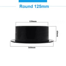 덕트 3모양 ABS 플랜지 덕트 팬 호스 커넥터 공기순환 어댑터 주방 후드 파이프 연결 배기구, 04 Round 125mm