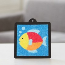 나무인형키즈 DIY동물만들기 물고기 스티커 샌드아트