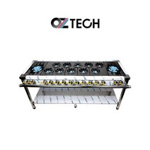 오즈테크 업소용 가스렌지 1800 양타 간택기 친환경 세라믹 버너 LPG LNG 화구, 1세대 세라믹화구, 일반A타입-줄석쇠