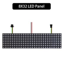 WS2812B RGB LED 디지털 유연한 개별적으로 주소 지정이 가능한 패널 라이트 스트립 WS2812 8x8 16x16 8x32 모듈 매트릭스 스크린 5V, 8X32 LED Panel_3PCS
