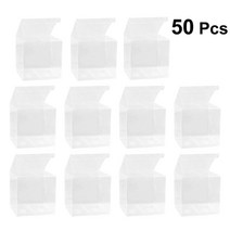 우동면 만들기 업소용 제면기 만두피 기계 칼국수 면뽑는 자동 파스타 50pcs 투명 플라스틱 선물 상자 pvc 상자 선물 포장 결혼 생일 축하 베이비 샤워 상자 파티 용품, 50개