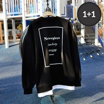꼰스 1+1 2장가격 노르바이져 스퀘어 레이어드 맨투맨