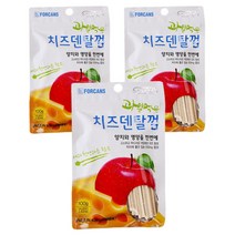 포켄스 반려견 과일먹은 치즈 덴탈 껌 100g, 사과, 3개입