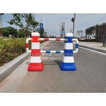 접이식 휀스 바리게이트 안전 격벽 이동 가드레일 시공접이식 플라스틱 신축 수마, 02 분리대 연결봉 2m-레드