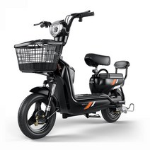 성인 전동차 전동 스쿠터 2인승 여성 조력 레저대보차 전기자전거, 블랙