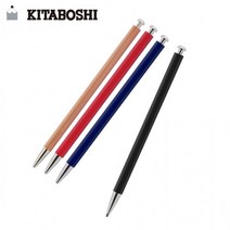 KITABOSHI 예쁜문구 목재 홀더샤프2.0+샤프너세트, 적색, 흑6B(OPT-200-6B)