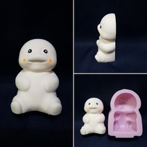 수제몰드 - 앉은 지방이 ( 2D ) / 지방이몰드 / 석고방향제몰드 / 차량용몰드 / 2D몰드, 2구(지방이 2개 만들수있음!)