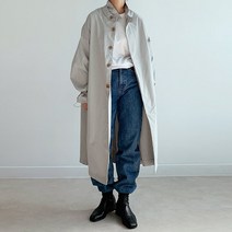 (세일) 박시핏 스티어링 디테일 롱코트 B 1150