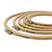 퀼팅맘 [로얄수틀] 원형 나무 원목 십자수틀 (펀치니들 프랑스자수재료) 자수틀, [폭 8mm] 지름 18cm