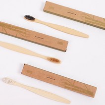 KC인증 제로웨이스트 대나무 칫솔 생분해 미세모 각인_1888EA, 2성인대나무-화이트, 본상품선택