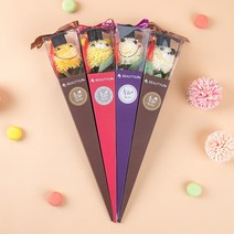 학사모 한송이 꽃다발 유치원 초등학교 졸업식 캐릭터 비누꽃