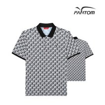팬텀 골프 fantom남성 FG로고 팬지꽃 반팔 카라티셔츠 F21102TO025_BK, 100, BK