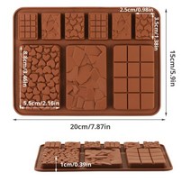 수제초콜릿 화이트데이 쿠키틀 에그타르틀 실리콘 초콜릿 몰드 젤리 블록 바 몰드 에폭시 아이스 트레이 퐁당 케이크 장식 캔디 도구 분리 초콜릿 몰드, zy-621