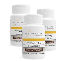 인테그라티브 비타민D 2000IU 츄어블 초코맛 120정 Integrative Therapeutics Vitamin D3, 3개