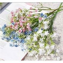 조화 꽃 부케 꽃다발 셀프웨딩 실크플라워 해바라기 튤립 장미 국화 화분, 안개꽃조화 로즈